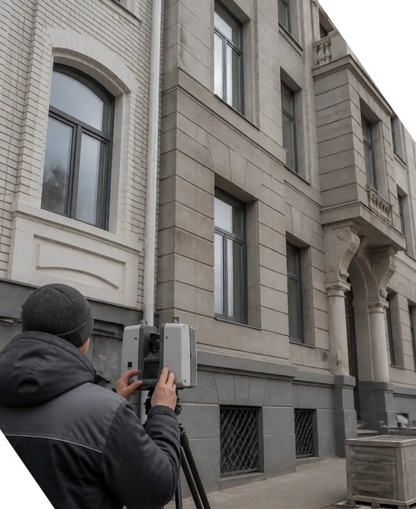Лазерное сканирование фасадов зданий для обследования в Фурманове