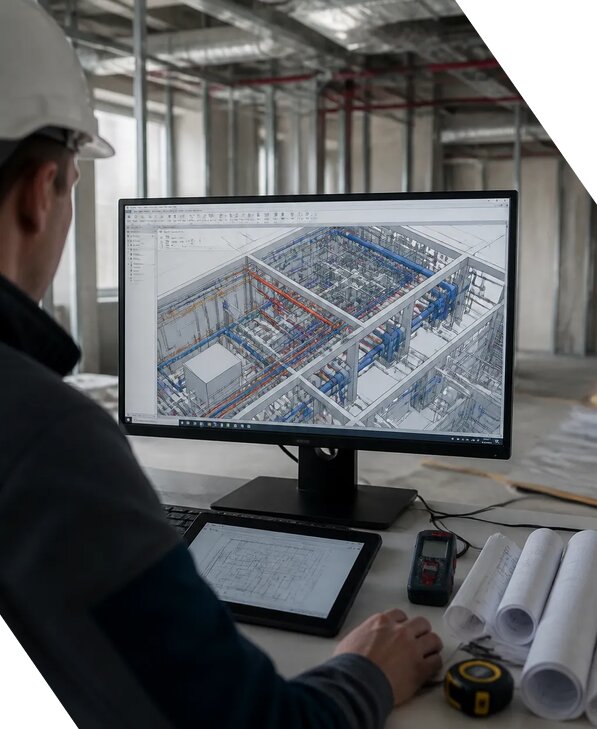 Создание BIM модели инженерных сетей для объектов в Фурманове